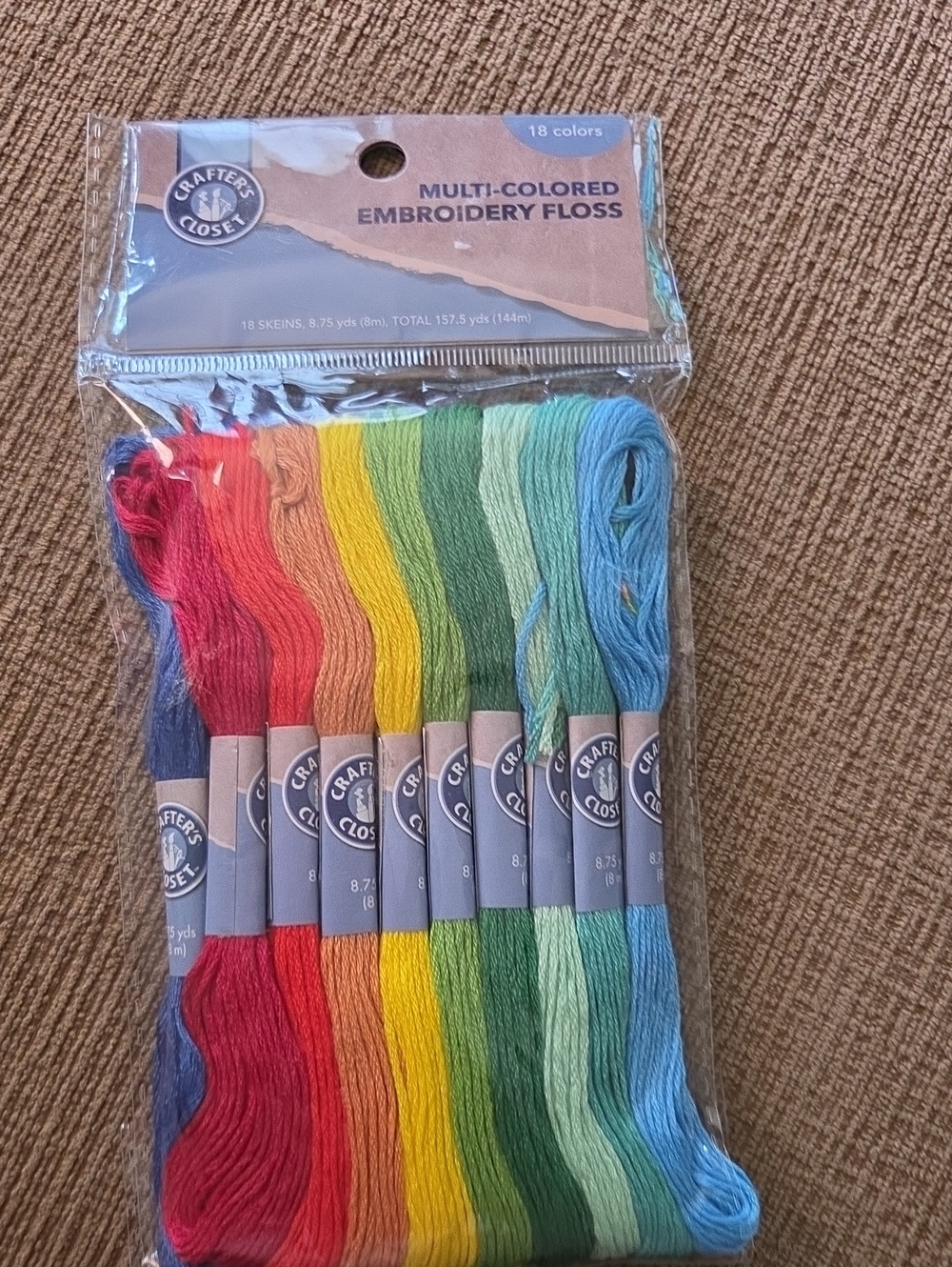 Crafter's Closet Multi-Colored Embroidery Floss 18 Colors